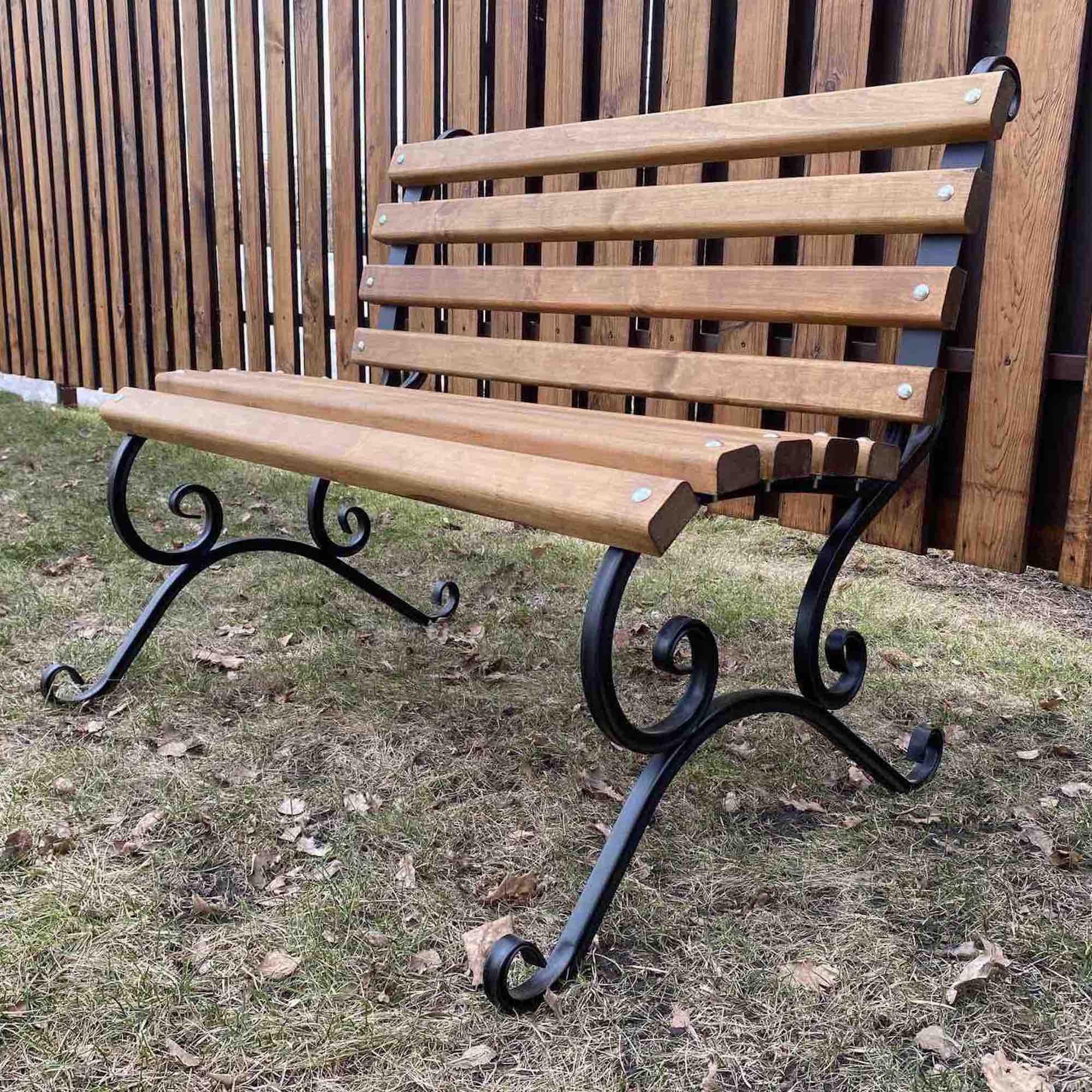 Скамейка садовая парковая кованая AVVS деревянная 1,5 м уличная (9.0/150) Скамейка садовая парковая кованая AVVS деревянная 1,5 м уличная (9.0/150)