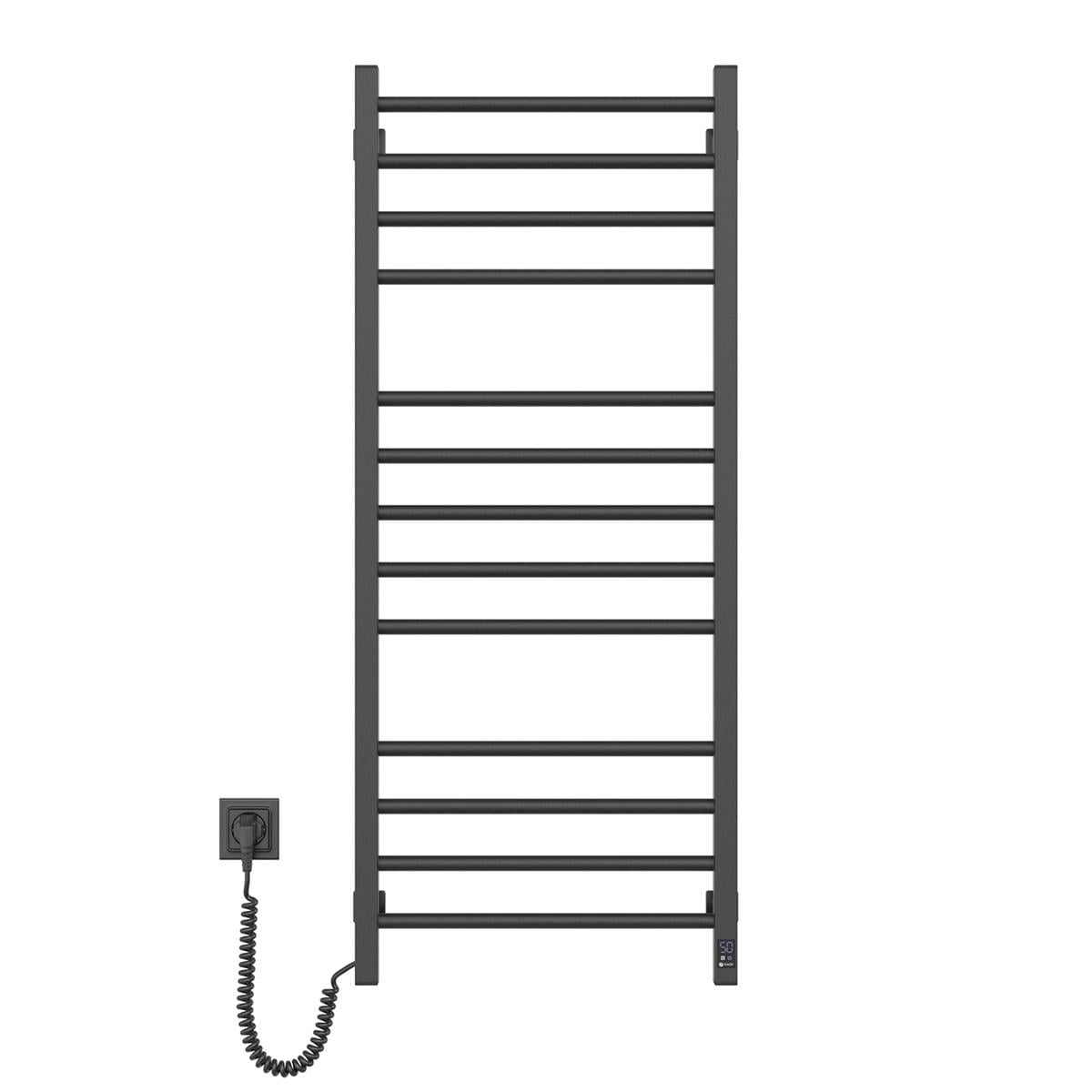 Полотенцесушитель NAVIN Классик Квадро Sensor с Wi-Fi левый 500х1200 мм Черный муар (S12-216155-5012)