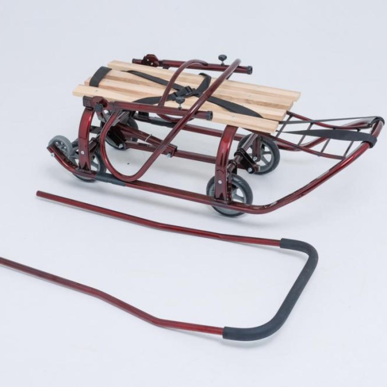 Санки-трансформер детские с колесами Патриот LUX 2026 Бордовый - фото 3 Санки-трансформер детские с колесами Патриот LUX 2026 Бордовый - фото 3