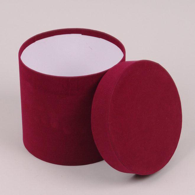 Комплект коробок для цветов Flora велюр 2 шт. Бордовый (39902) - фото 2 Комплект коробок для цветов Flora велюр 2 шт. Бордовый (39902) - фото 2