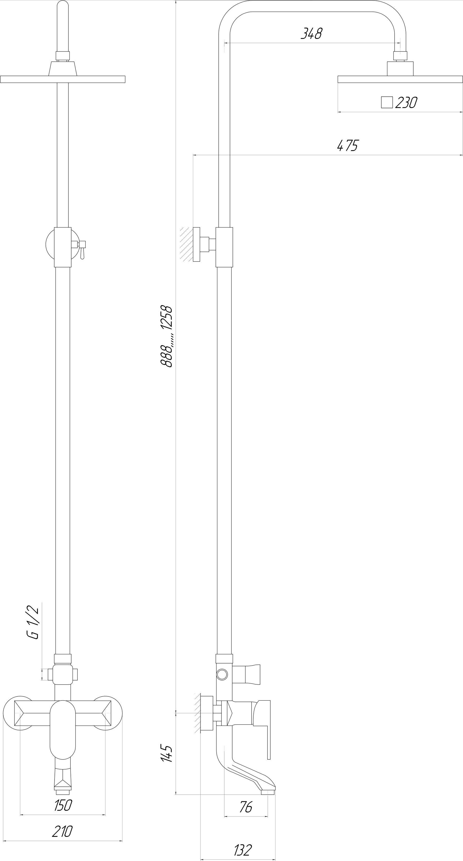 Душевая система Globus Lux DS-006A - фото 5