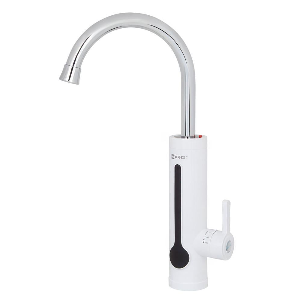 Проточный водонагреватель Wezer SDR-A8TR для кухни поворотный излив/датчик температуры 3,3 кВт Белый (1055368)