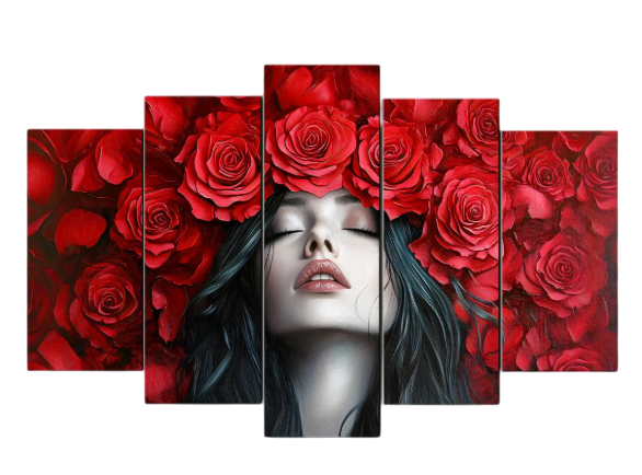 Картина модульная MAKO Венок красных роз 80x125 см (MK50630)