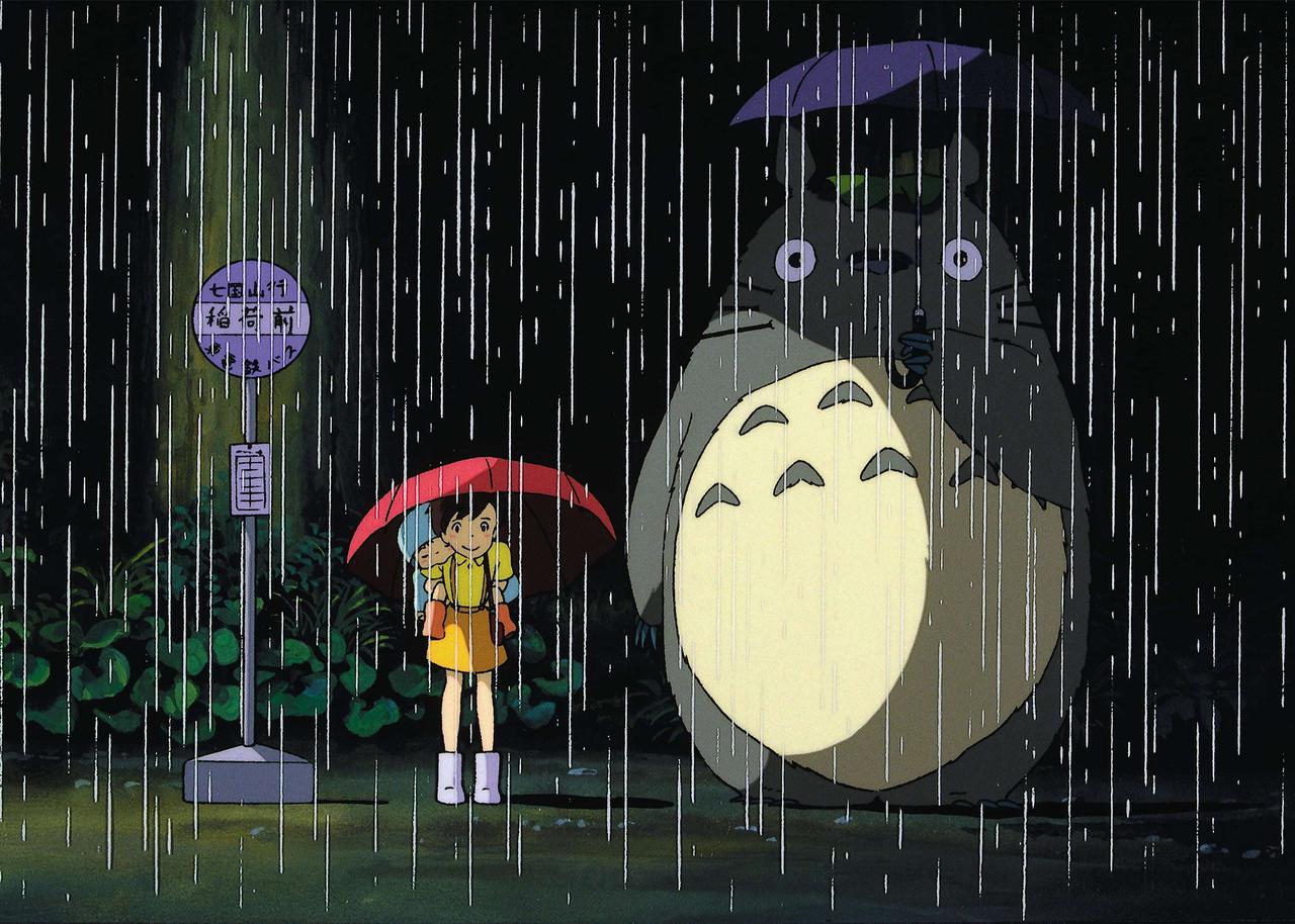 Картина постер Gee! My Neighbor Totoro Мой сосед Тоторо дождь 60x40 см NT 09.017
