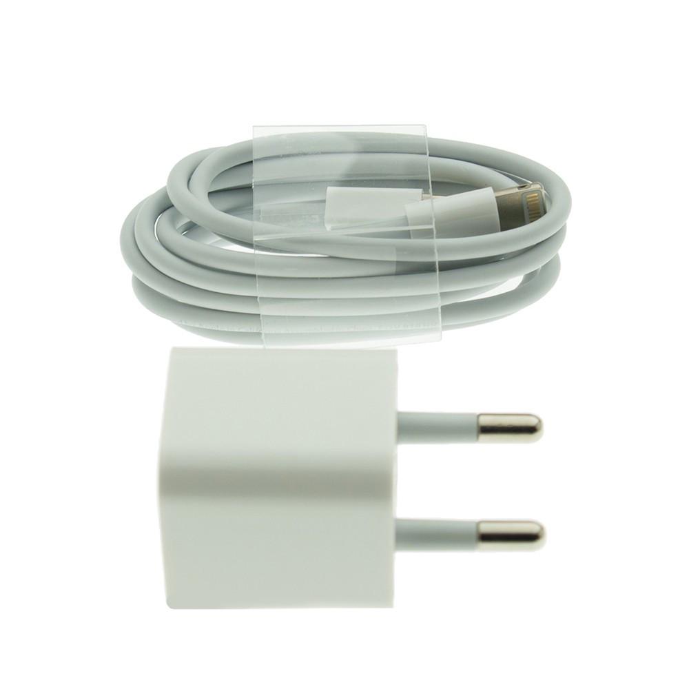 Мережевий зарядний пристрій WUW T17 1USB 1A з кабелем Lightning 1 м Білий