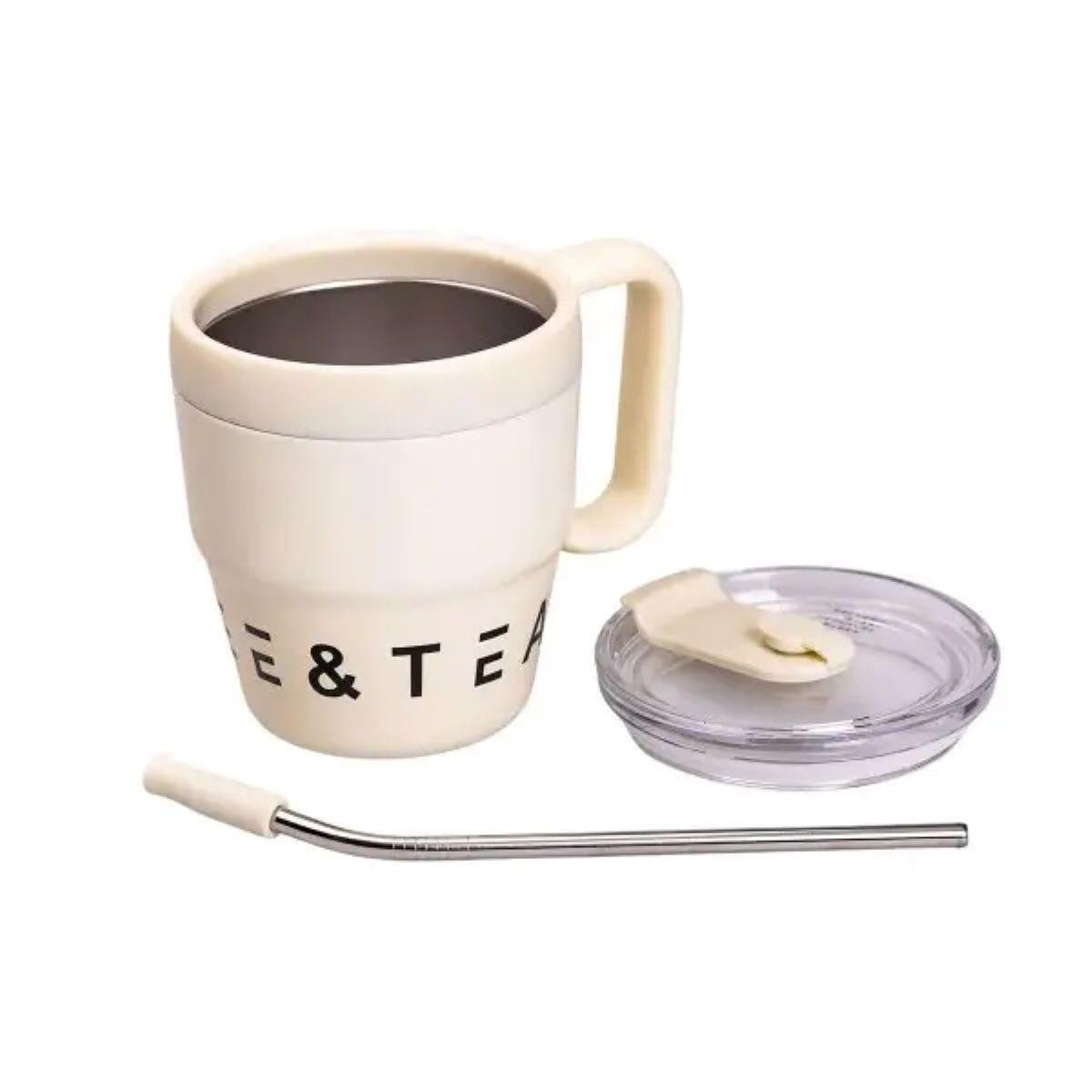 Термокухоль Coffee & Tea з трубочкою HP-14-23BE Бежевий (A-033290) - фото 2 Термокухоль Coffee & Tea з трубочкою HP-14-23BE Бежевий (A-033290) - фото 2