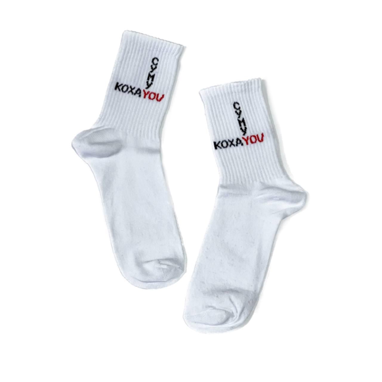 Шкарпетки високі жіночі TwinSocks Сумую, кохаю р. 36-39 Білий (б/а)