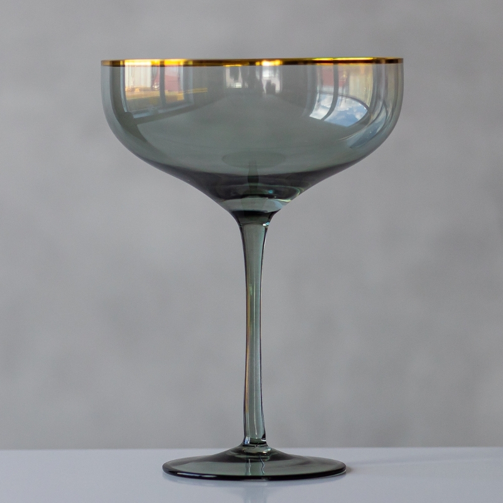 Набір келихів Elisey 9056-002 Шампань 400 мл 2 шт. Смарагдовий (118-81-9056-002) - фото 3