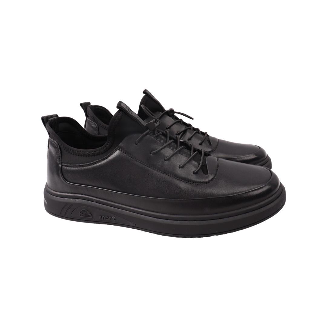 Кеды мужские Berisstini из кожи р. р. 44 Черный (37-21DTC)