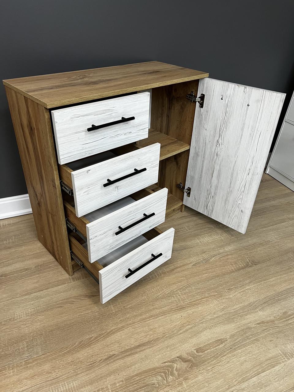 Комод Стандарт 4+1 800х792х350 мм Дуб Аппалачі/Аляска - фото 3 Комод Стандарт 4+1 800х792х350 мм Дуб Аппалачі/Аляска - фото 3