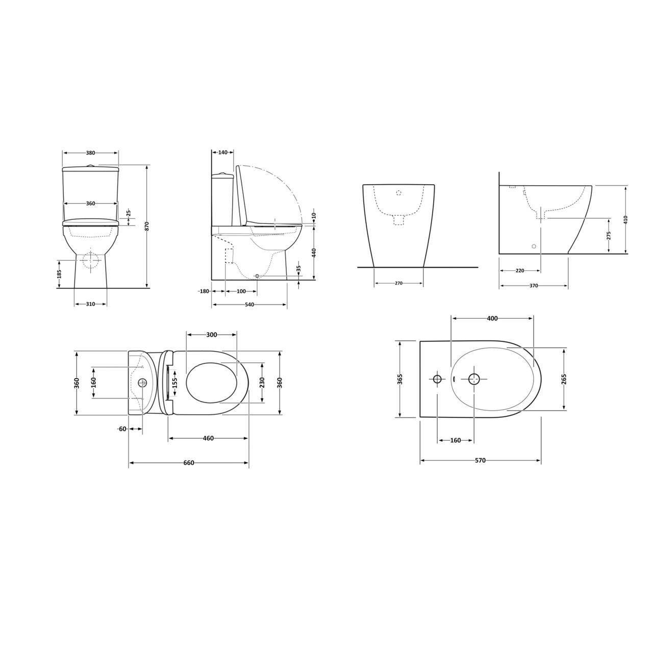 Унитаз напольный Robin Ultra Quiet QT13226083AMB 660x360x855 мм Black/биде напольный Robin QT13442141CMB 565x360x405 мм Black (2608671890) - фото 2 Унитаз напольный Robin Ultra Quiet QT13226083AMB 660x360x855 мм Black/биде напольный Robin QT13442141CMB 565x360x405 мм Black (2608671890) - фото 2
