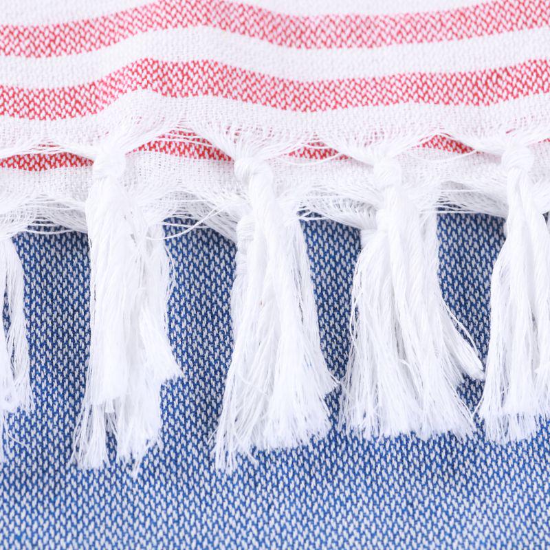 Рушник пештемаль Lovely Svi бавовна XХL 100x180 см Blue/Red Stripes (1032025) - фото 4