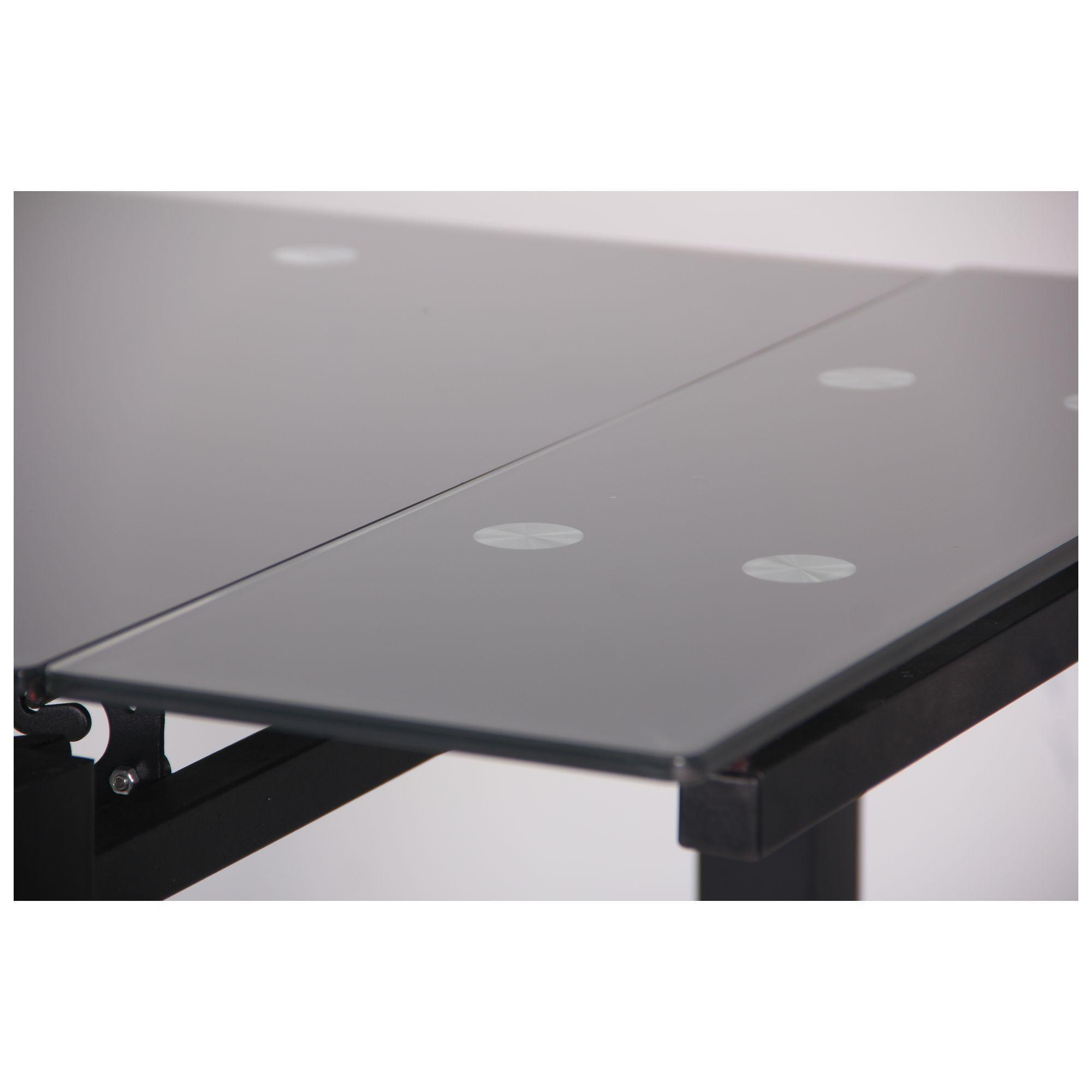 Обідній стіл Карлос 760х800+400х650 розкладний Чорний/Антрацит - фото 7 Обідній стіл Карлос 760х800+400х650 розкладний Чорний/Антрацит - фото 7