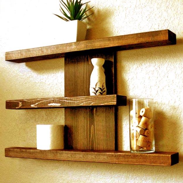 Полка для ванной из дерева Мюнстер Латте (ВНП/001316)