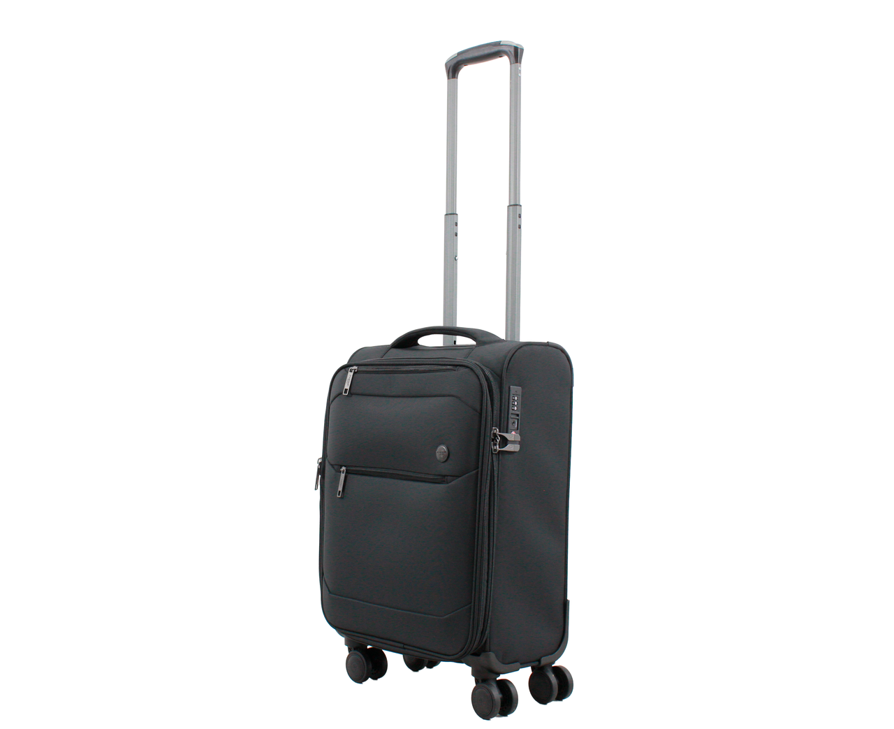 Чемодан ручная кладь Airtex ткань S 55х35х22 + 5 см 38 л 2,7 кг Черный (839)