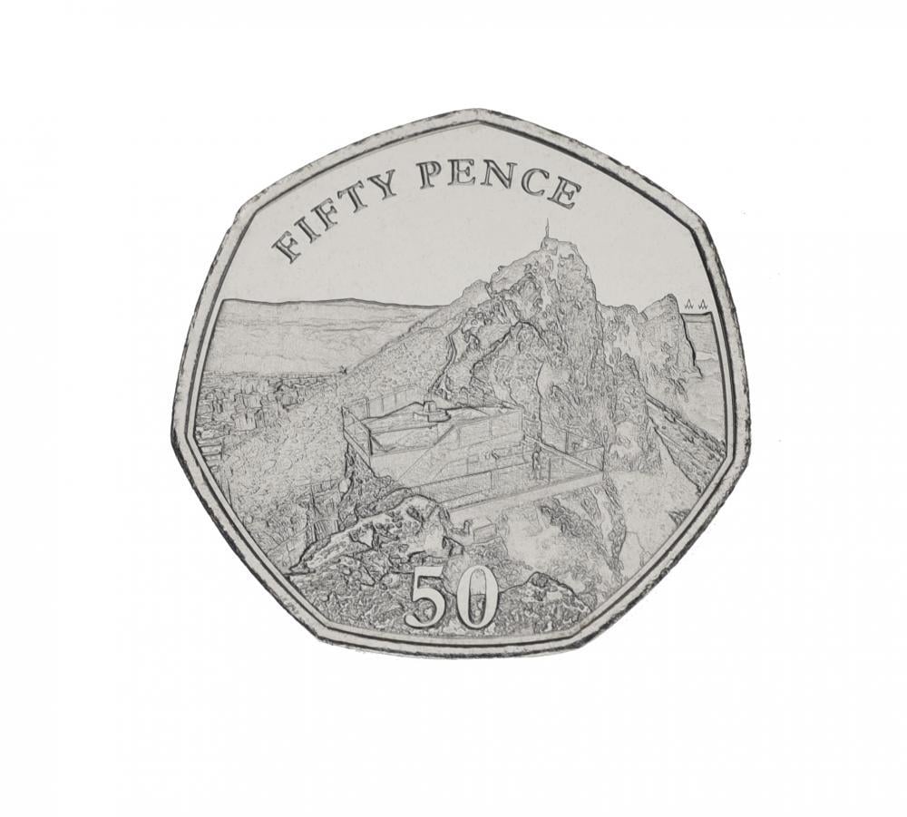 Коллекционная монета Гибралтар 50 пенсов 2020 UNC (М16578)