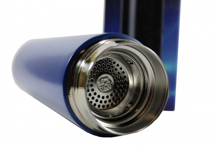 Термос умный из Led экраном нержавеющая сталь 500 мл Синий матовый - фото 3