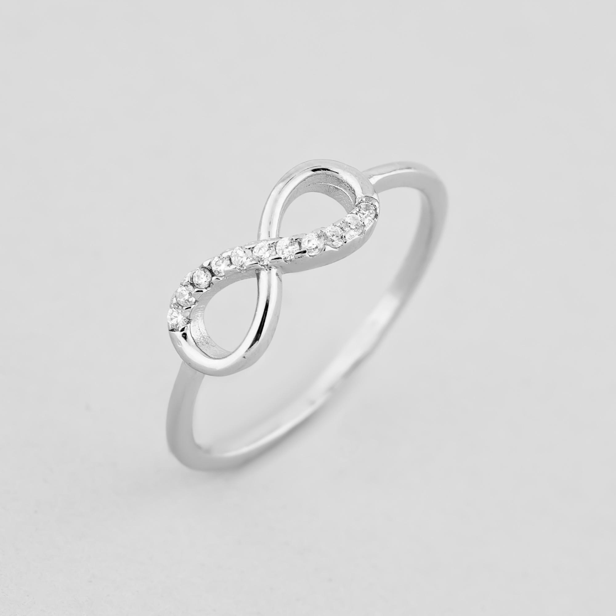 Серебряное кольцо Minimal Бесконечность р. 16 (14744)