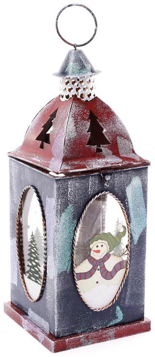 Новогодний фонарь-подсвечник Волшебное окошко 15х15х38 см (BD-820-130)