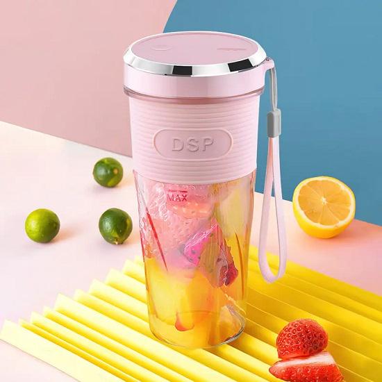 Блендер-шейкер для смузи и коктейлей DSP KJ2087 50 Вт 350 мл Grey (MG-01628) - фото 3