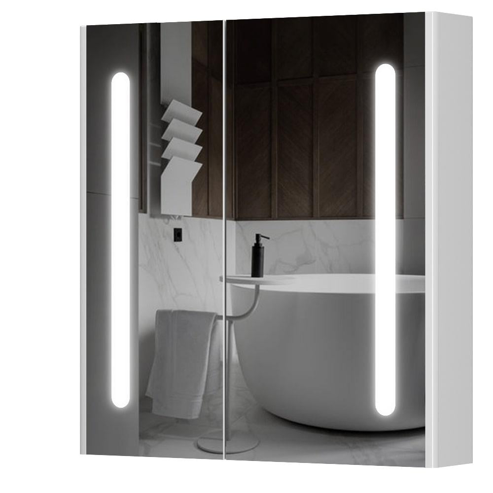 Шафа дзеркальна Aquarius Silver з LED підсвічуванням 70 Білий (11796)