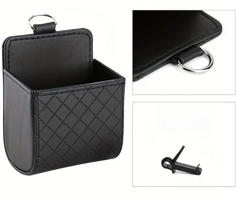 Органайзер для авто из экокожи на дефлектор для хранения аксессуаров 12x9x5,5 см Черный (D-0130) - фото 4 Органайзер для авто из экокожи на дефлектор для хранения аксессуаров 12x9x5,5 см Черный (D-0130) - фото 4