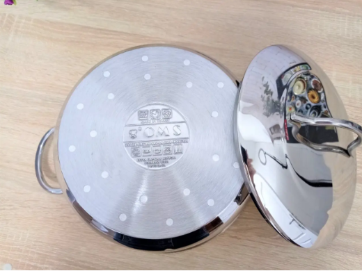 Каструля зі сталевою кришкою OMS з нержавіючої сталі для газу і індукці 4,6 л (2005.4.6) - фото 3 Каструля зі сталевою кришкою OMS з нержавіючої сталі для газу і індукці 4,6 л (2005.4.6) - фото 3