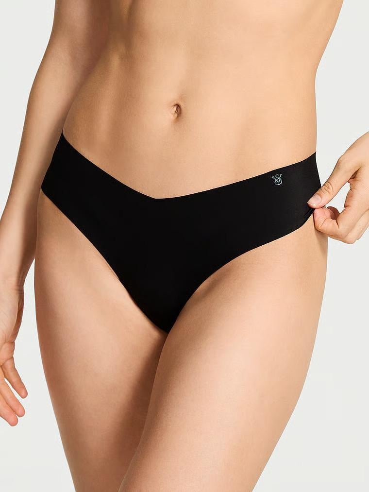 Трусики стринги Victoria's Secret No-Show Thong Panty S Черный (27002339)