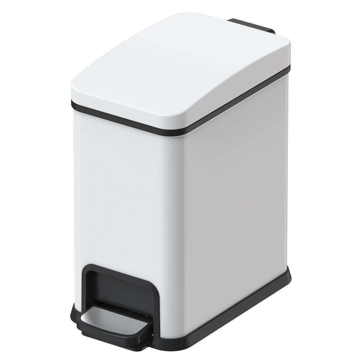 Мусорный контейнер VOLLE прямоугольный 8 л Белый (TK-14-08-67W)