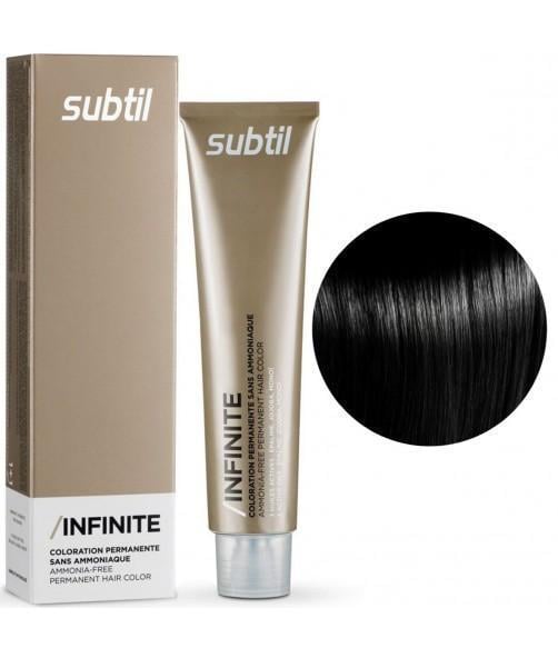 Крем-фарба безаміачна для волосся Subtil Infinite Permanent Hair Color 1 Чорний 60 мл