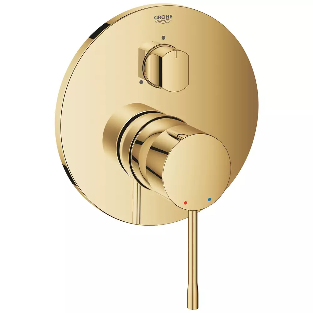 Смеситель скрытого монтажа для ванны/душа Grohe Essence 24092GL1 на 3 выхода Золотой (487870)