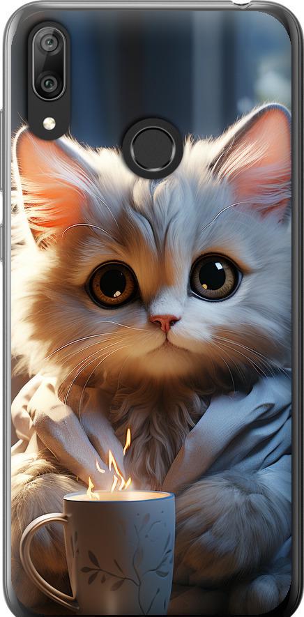 Чехол на Huawei Y7 2019 White cat (5646t-1638-42517) Чехол на Huawei Y7 2019 White cat (5646t-1638-42517)