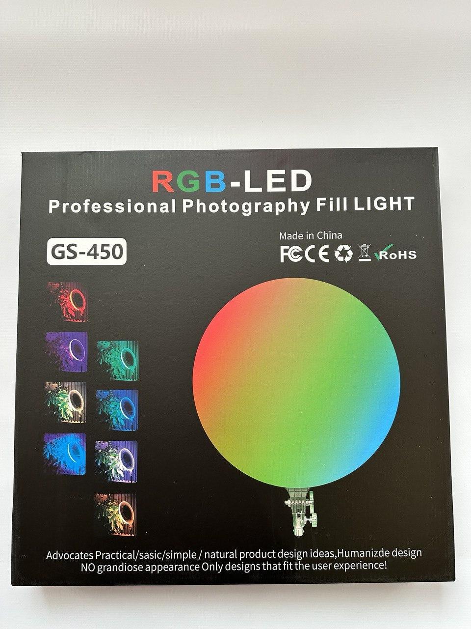 Лампа светодиодная LED для фото и видео кольцевая RGB - фото 5