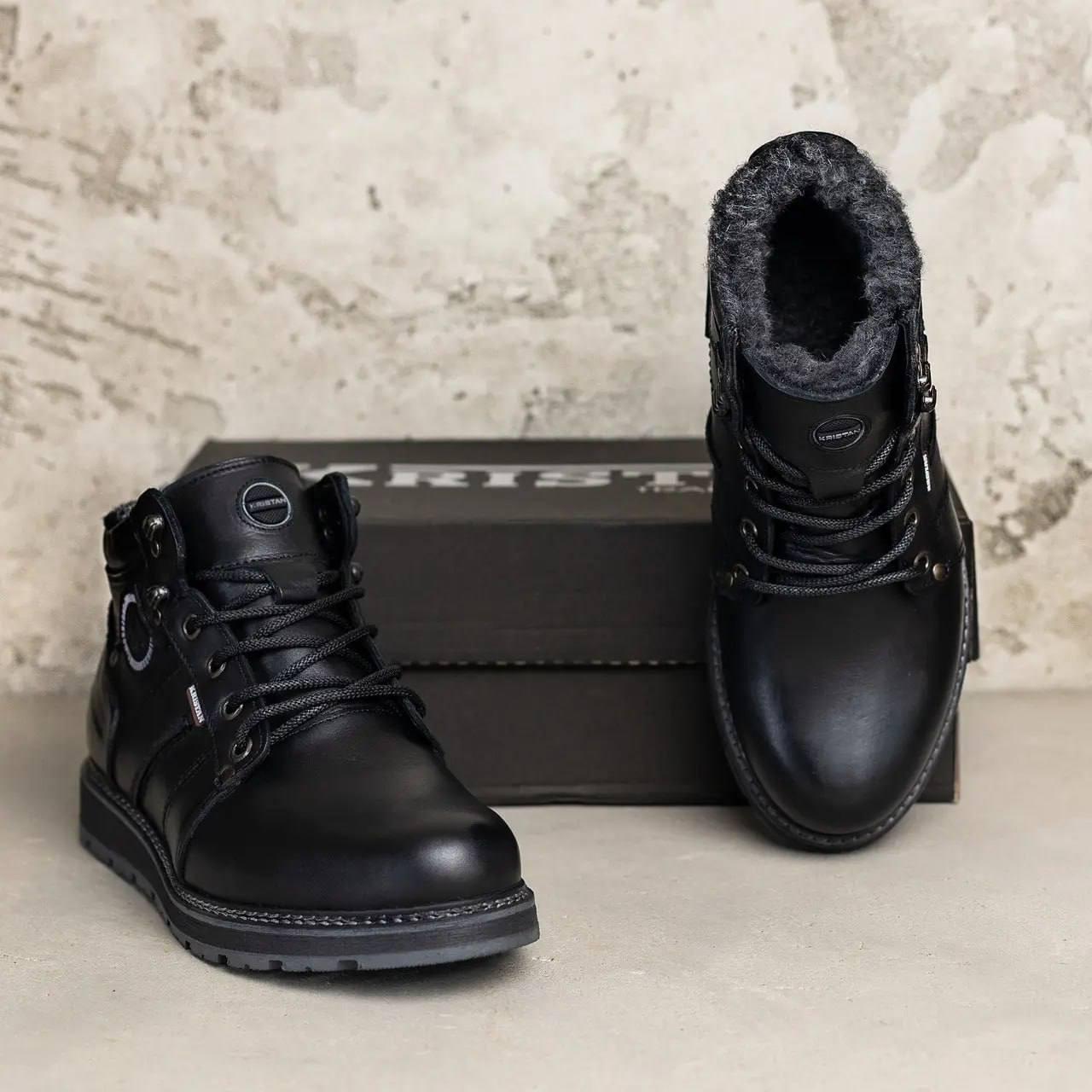 Черевики чоловічі зимові на натуральному хутрі KrisTan City Traffic р. 45 30 см Чорний (28265587) - фото 9 Черевики чоловічі зимові на натуральному хутрі KrisTan City Traffic р. 45 30 см Чорний (28265587) - фото 9