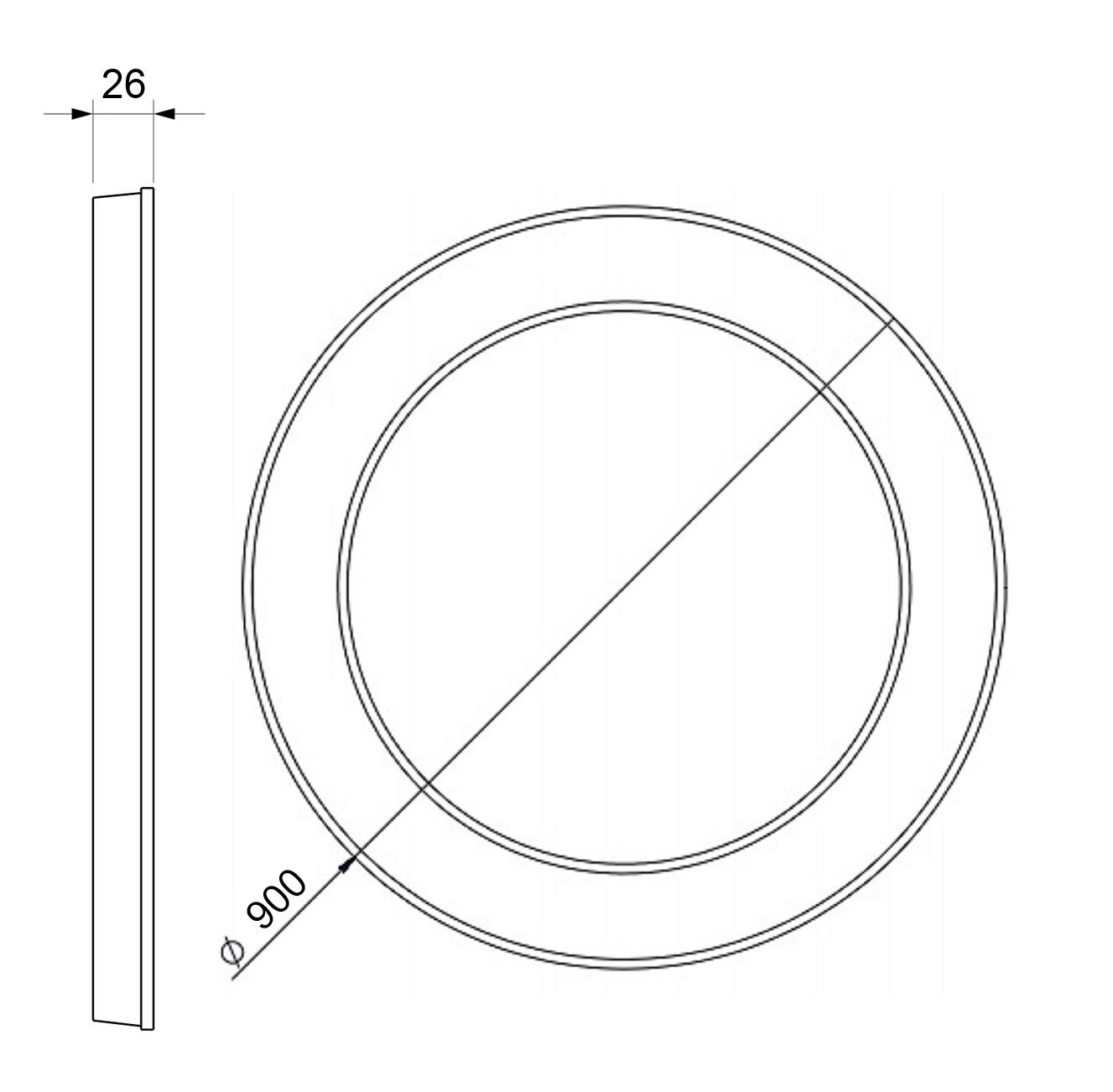Зеркало Led DecorLed Tokyo с подсветкой в ванную комнату 900x900 круглое (ZSL-0259) - фото 3 Зеркало Led DecorLed Tokyo с подсветкой в ванную комнату 900x900 круглое (ZSL-0259) - фото 3