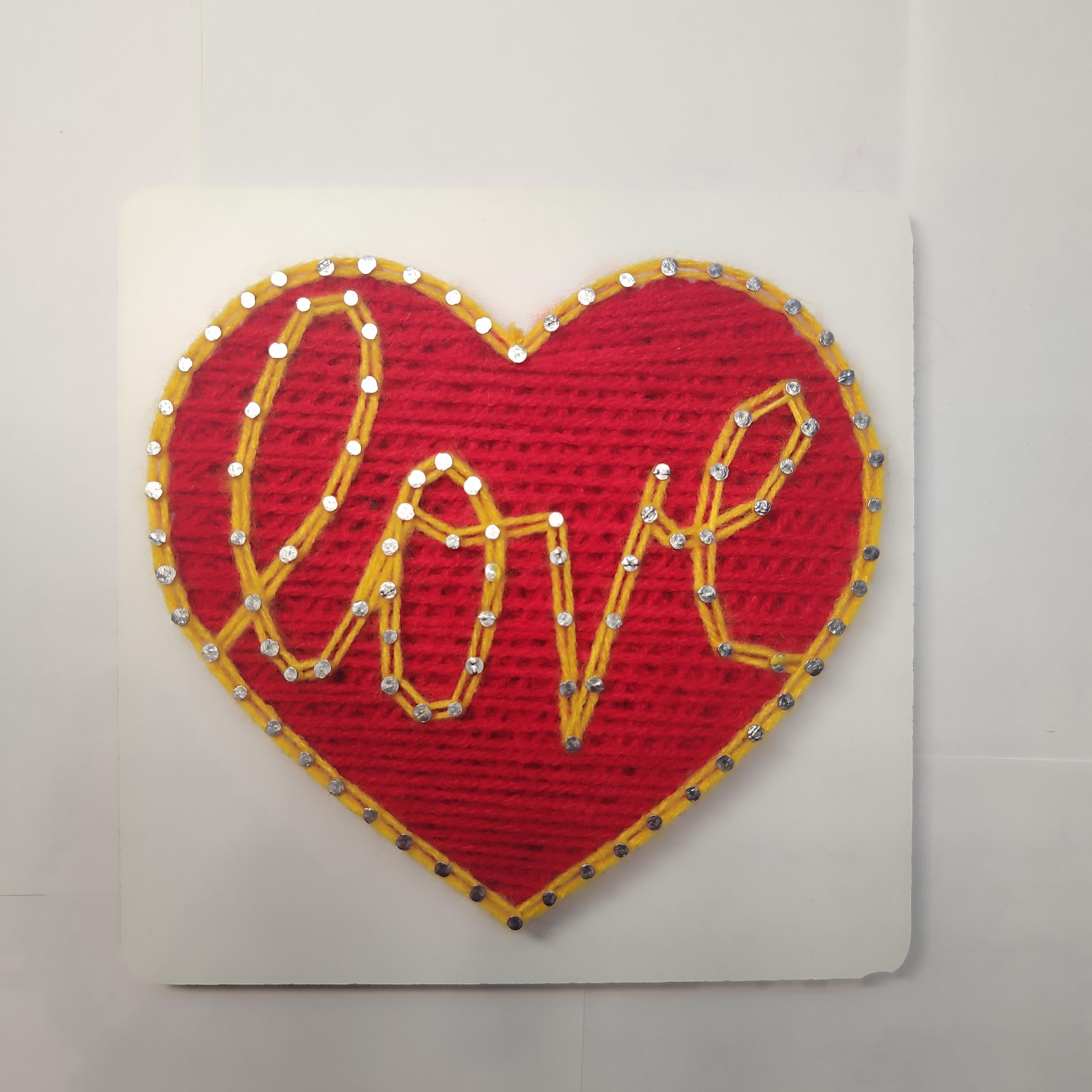 Набор для стринг-арта Сердце love 150х150 мм (31581641)