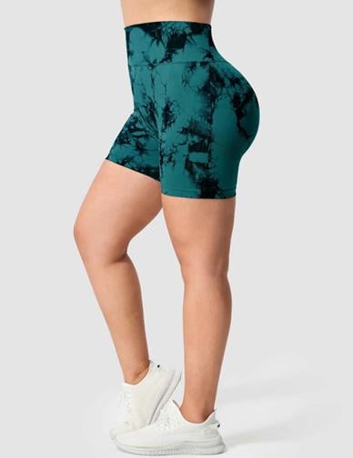 Шорты женские с пуш-ап TieDye 18876 L Темно-Зеленый(5061774) - фото 4