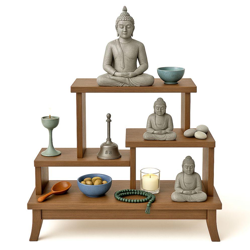 Алтарь для медитации из дерева Ганешвари Корица (ЛАТ-000433)
