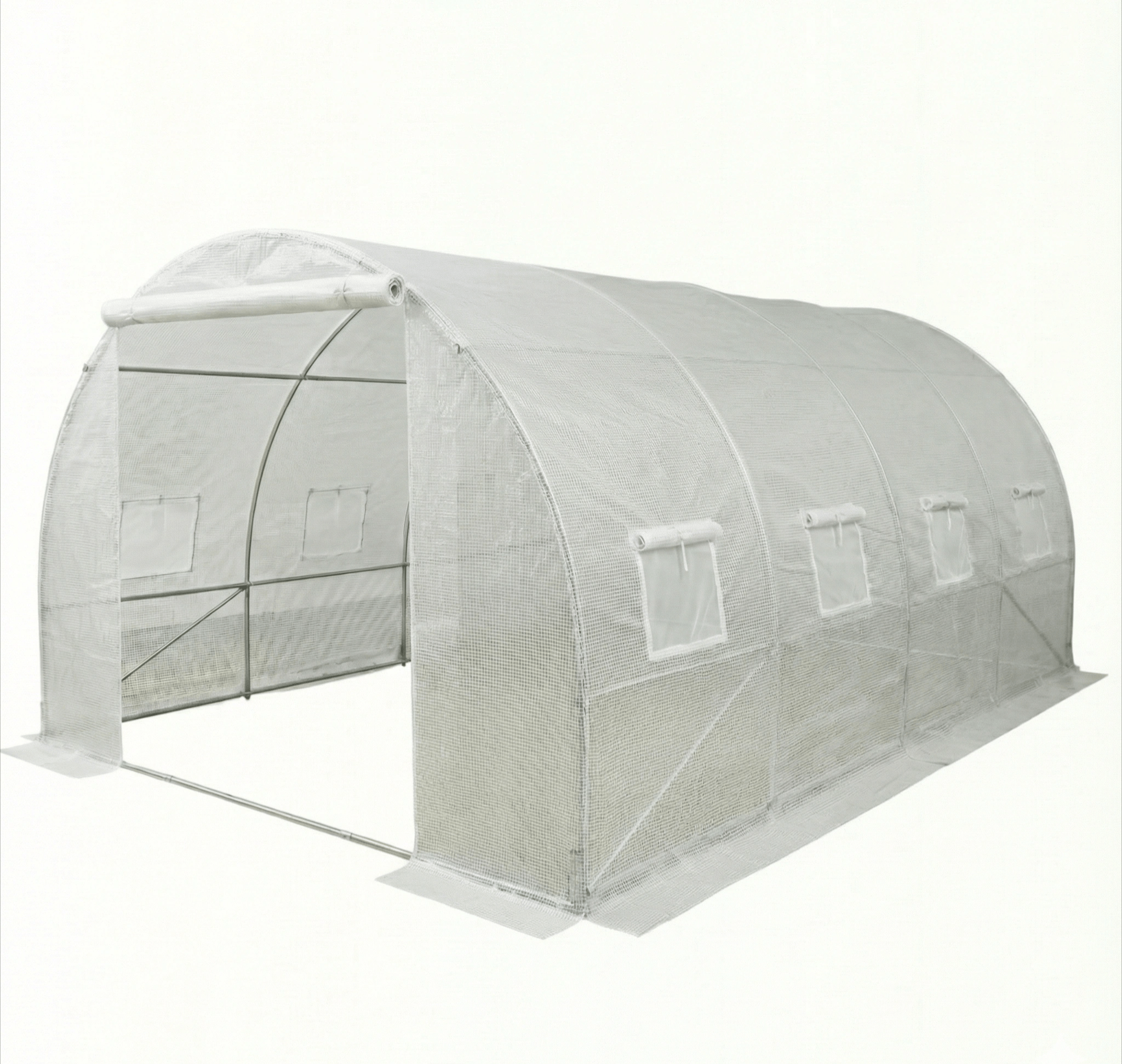 Теплица садовая LEOBRO с окнами и армированной пленкой 12 м2 Белый (LBG104-WHT)