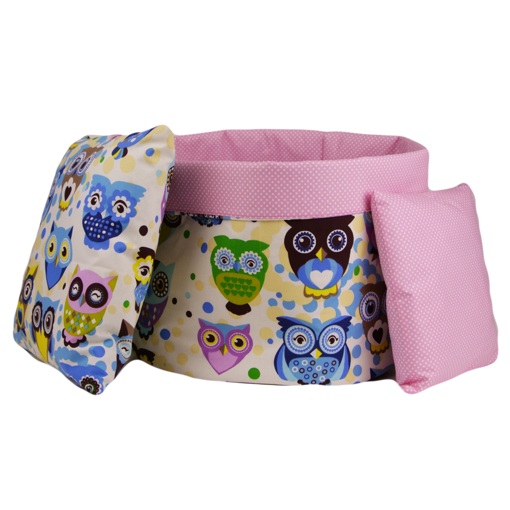 Корзин для игрушек с отворотом сказочные совы 45х40 см хлопок (SH-4519-RFRBACO-UA-04) - фото 3