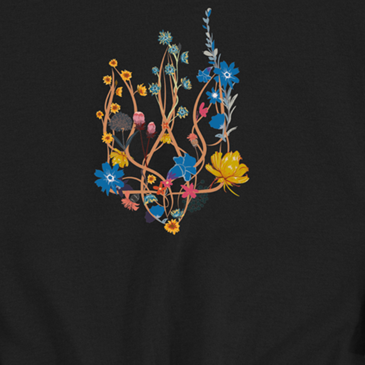 Свитшот унисекс UFree Shop с рисунком Вільна квітуча і незламна M Черный (S-0045-2-M) - фото 3 Свитшот унисекс UFree Shop с рисунком Вільна квітуча і незламна M Черный (S-0045-2-M) - фото 3