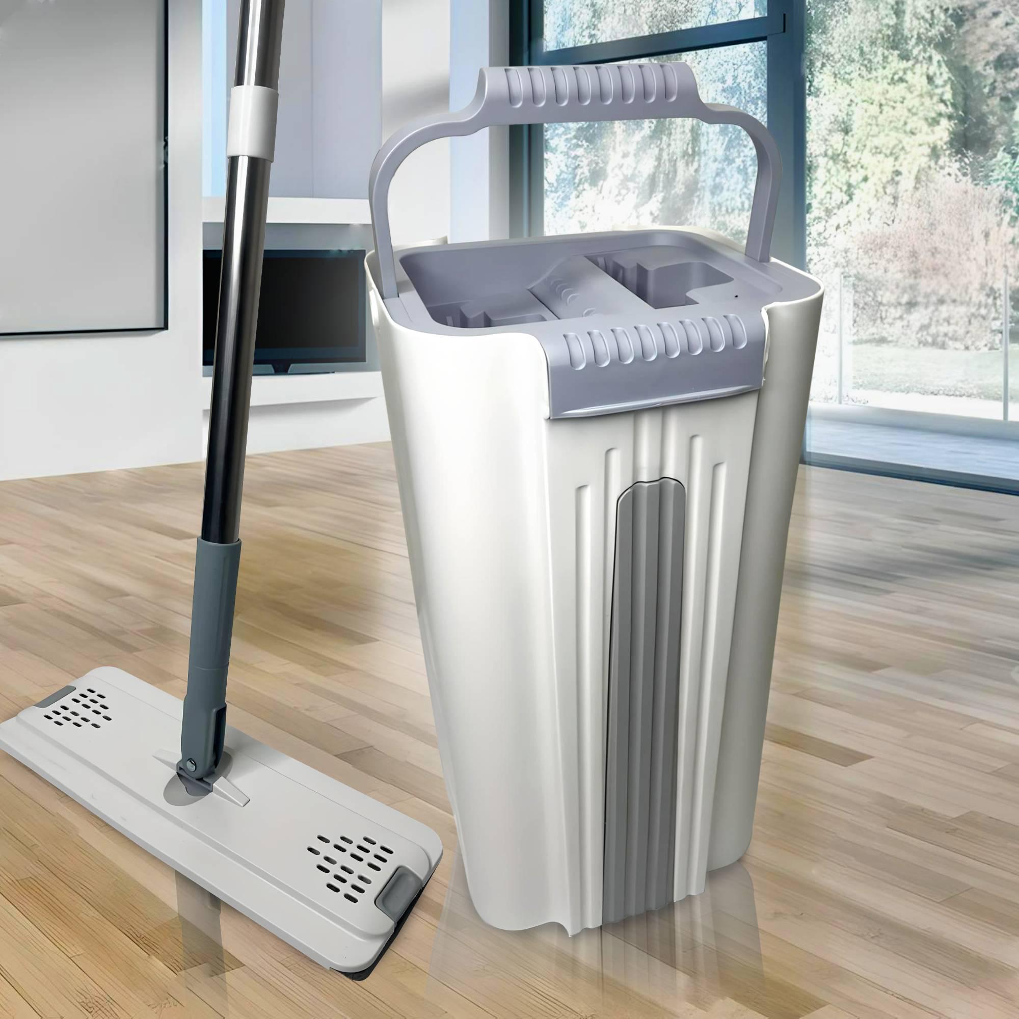 Швабра-ледарка з відром та автоматичним віджимом Scratch housework 10 л Біло-сірий (НА-371) - фото 2 Швабра-ледарка з відром та автоматичним віджимом Scratch housework 10 л Біло-сірий (НА-371) - фото 2