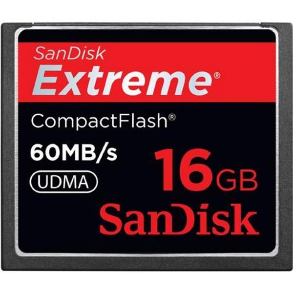 Карта памяти Sandisk Extreme Compact Flash CF 16 GB 60 mb/s