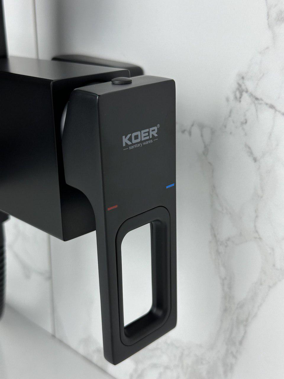 Душова колона із змішувачем Koer KB-56009-05 Чорний (18925790) - фото 7 Душова колона із змішувачем Koer KB-56009-05 Чорний (18925790) - фото 7