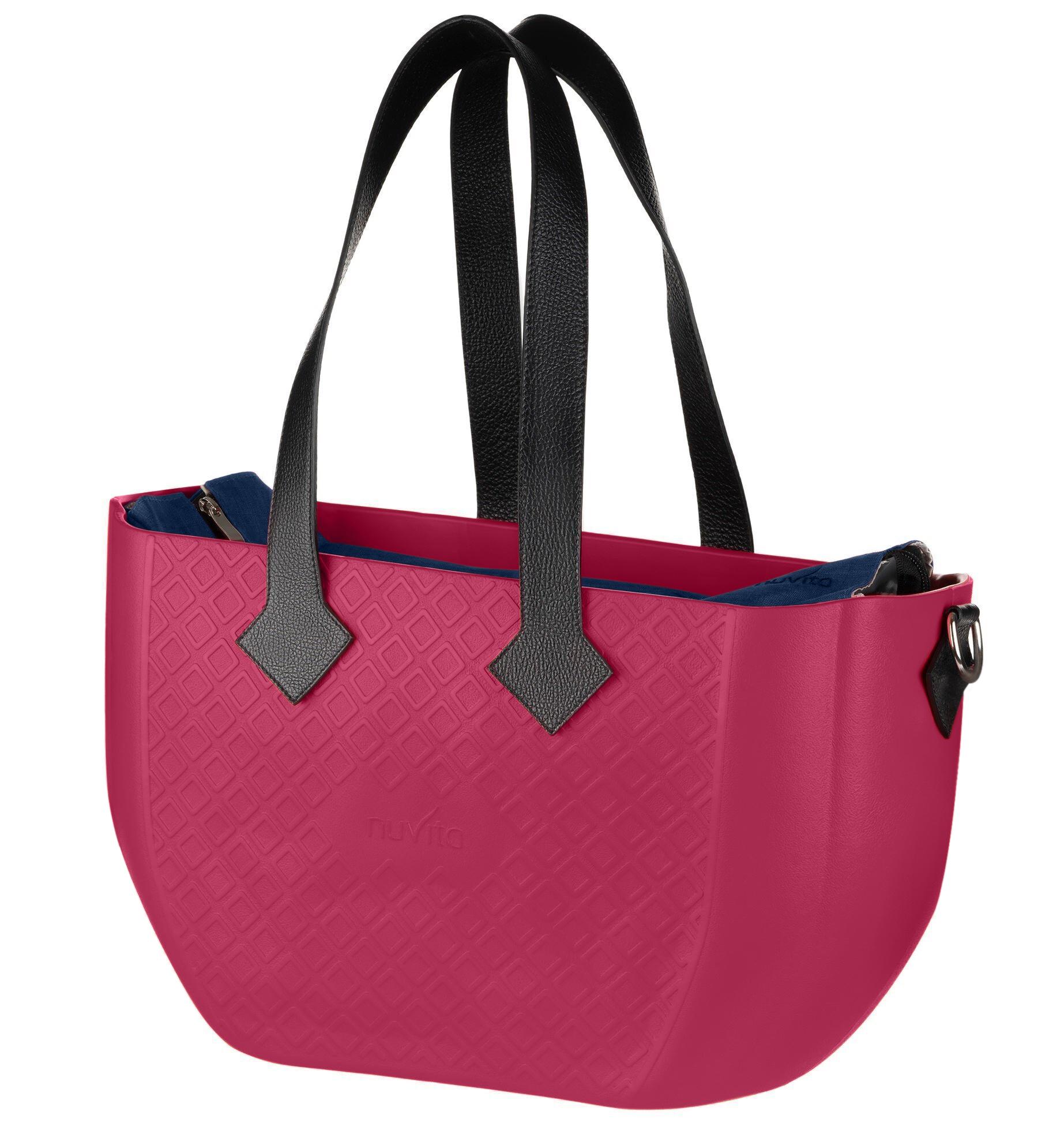 Сумка-органайзер для коляски Nuvita MyMia полиэстер с кожаными ручками водонепроницаемая 45х15х24 см Raspberry Black