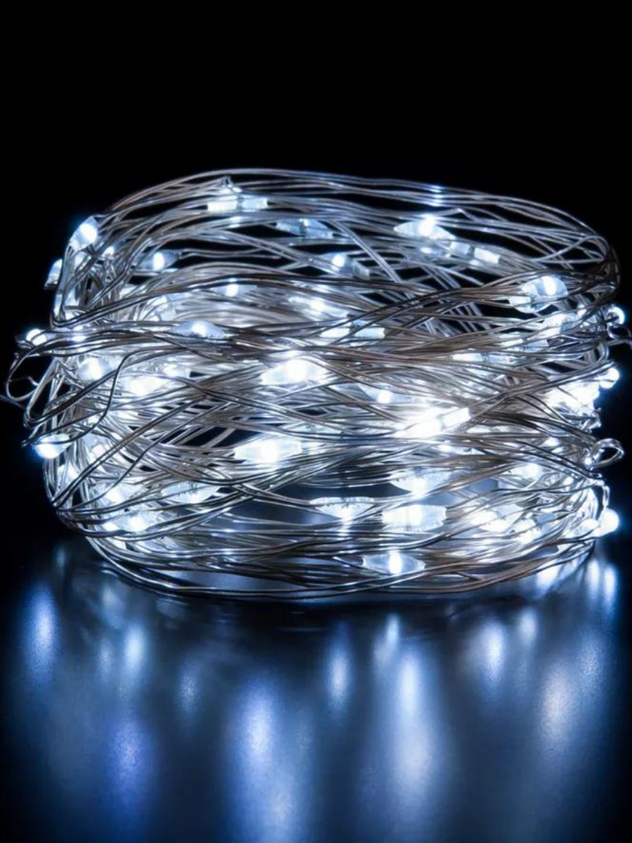 Гирлянда-нитьновогодняя Капли Россы LED на батарейках/USB 100 led 10 м Холодный белый (90887082) Гирлянда-нитьновогодняя Капли Россы LED на батарейках/USB 100 led 10 м Холодный белый (90887082)