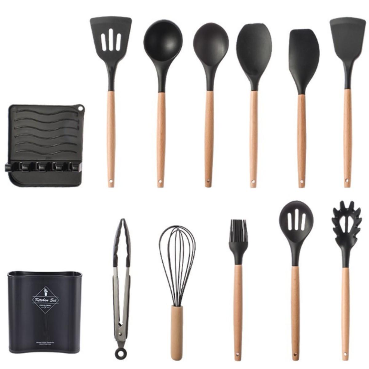 Набор кухонных предметов Kitchen Set силикон 13 предметов Набор кухонных предметов Kitchen Set силикон 13 предметов