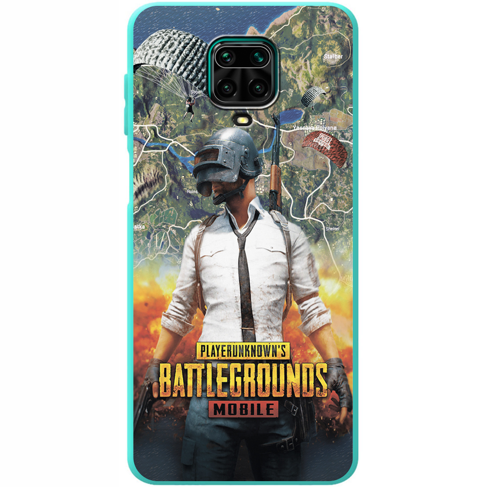 Чехол Boxface Xiaomi Redmi Note 9S PUBG Mobile Мятный силикон (39475-up2309-39917)