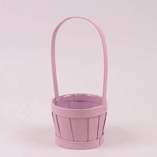 Корзина бамбуковая Flora Розовый (38002)