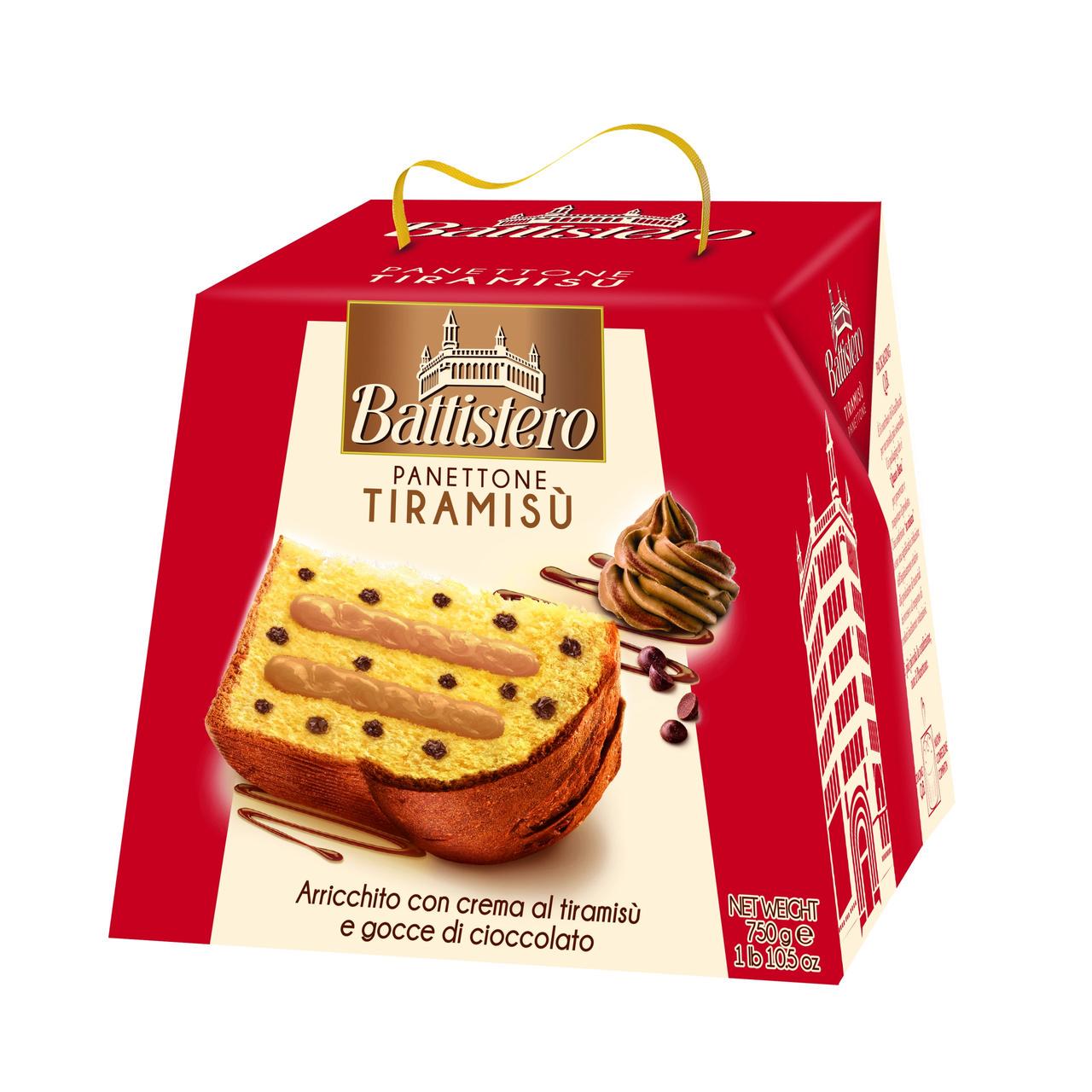 Панеттоне Battistero Panettone Tiramisu з кремом Тірамісу та шоколадними крихтами 750 г